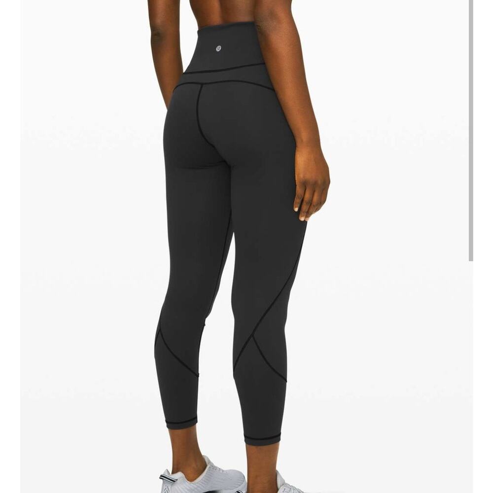 Lululemon Women’s Everlux Black In Movement Tight 25" sz 4 athleisure fitness